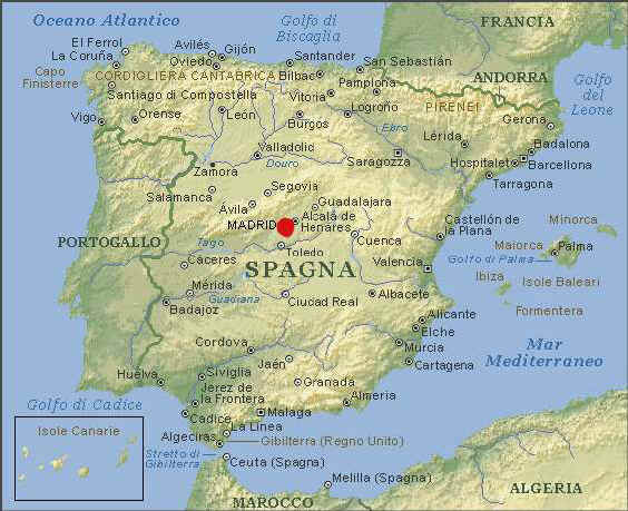 Barcellona mappa dell'europa - Cartina della spagna mostra di barcellona  (Catalogna, Spagna)