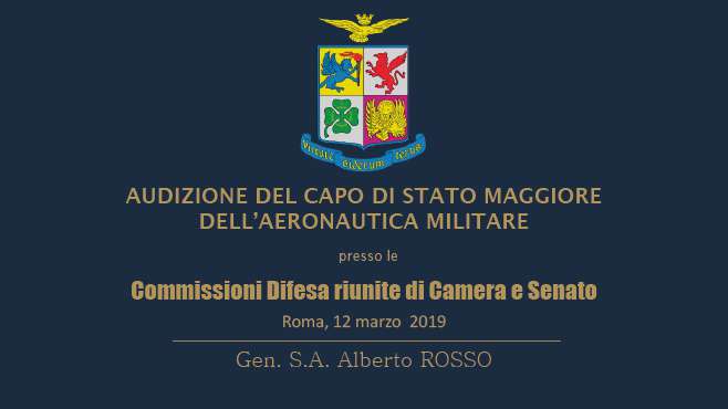 Commissioni Riunite IV Camera e 4a Senato marted 12 marzo 2019