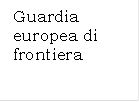 Guardia europea di frontiera
