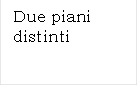 Due piani distinti