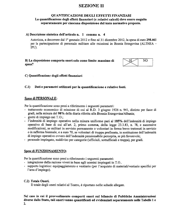 Lettera di un militare in missione