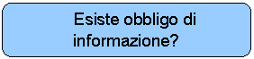 Rettangolo arrotondato: Esiste obbligo di informazione?
