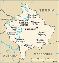 Map of Kosovo