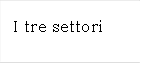 I tre settori