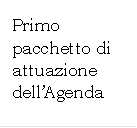 Primo pacchetto di attuazione dellAgenda