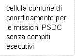 cellula comune di coordinamento per le missioni PSDC senza compiti esecutivi