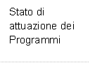 Stato di attuazione dei Programmi

