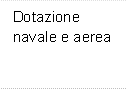 Dotazione navale e aerea

