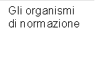 Gli organismi di normazione
