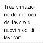 Trasformazio-ne dei mercati del lavoro e nuovi modi di lavorare