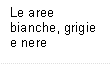 Le aree bianche, grigie e nere