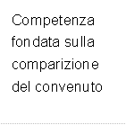 Competenza fondata sulla comparizione del convenuto