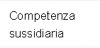 Competenza sussidiaria