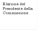 Elezione del Presidente della Commissione
