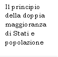 Il principio della doppia maggioranza di Stati e popolazione