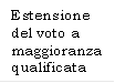 Estensione del voto a maggioranza qualificata
