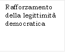 Rafforzamento della legittimit democratica