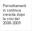 Pernottamenti in continua crescita dopo la crisi del 2008-2009