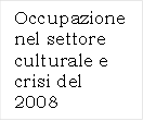 Occupazione nel settore culturale e crisi del 2008