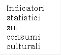 Indicatori statistici sui consumi culturali