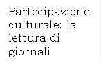 Partecipazione culturale: la lettura di giornali