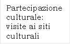 Partecipazione culturale: visite ai siti culturali