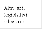 Altri atti legislativi rilevanti