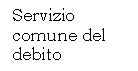 Servizio comune del debito