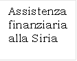 Assistenza finanziaria alla Siria