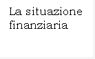 La situazione finanziaria
