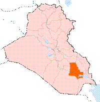 Location of Dhi Qar Governorate