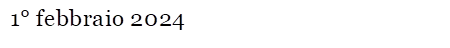 1� febbraio 2024
